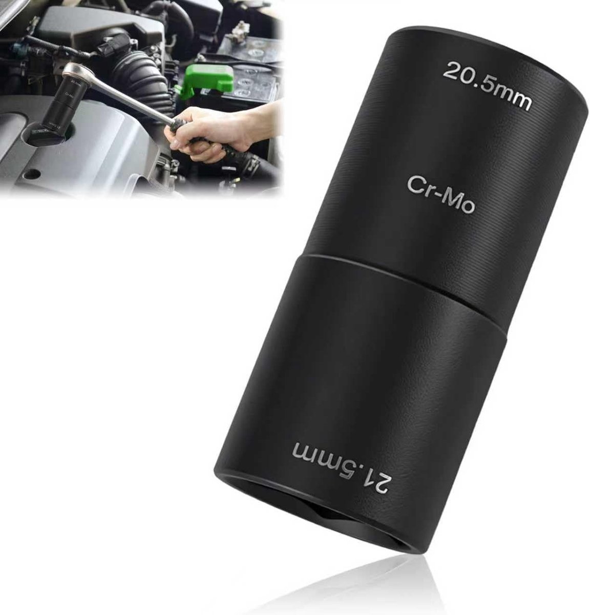 Dubbele Hoofd Wielmoeren Sleutel 1/2 Inch - Universele Bandenwissel Gereedschap van Chroom Molybdeen Staal voor Auto en Motor met 20.5 mm x 21.5 mm Maten