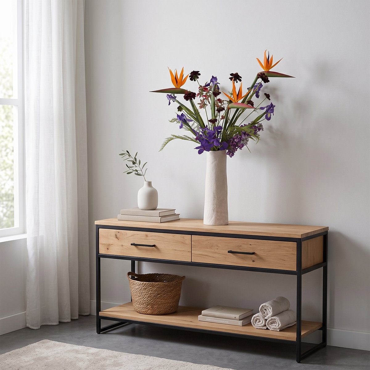 Kunstboeket Noa Napels 110cm