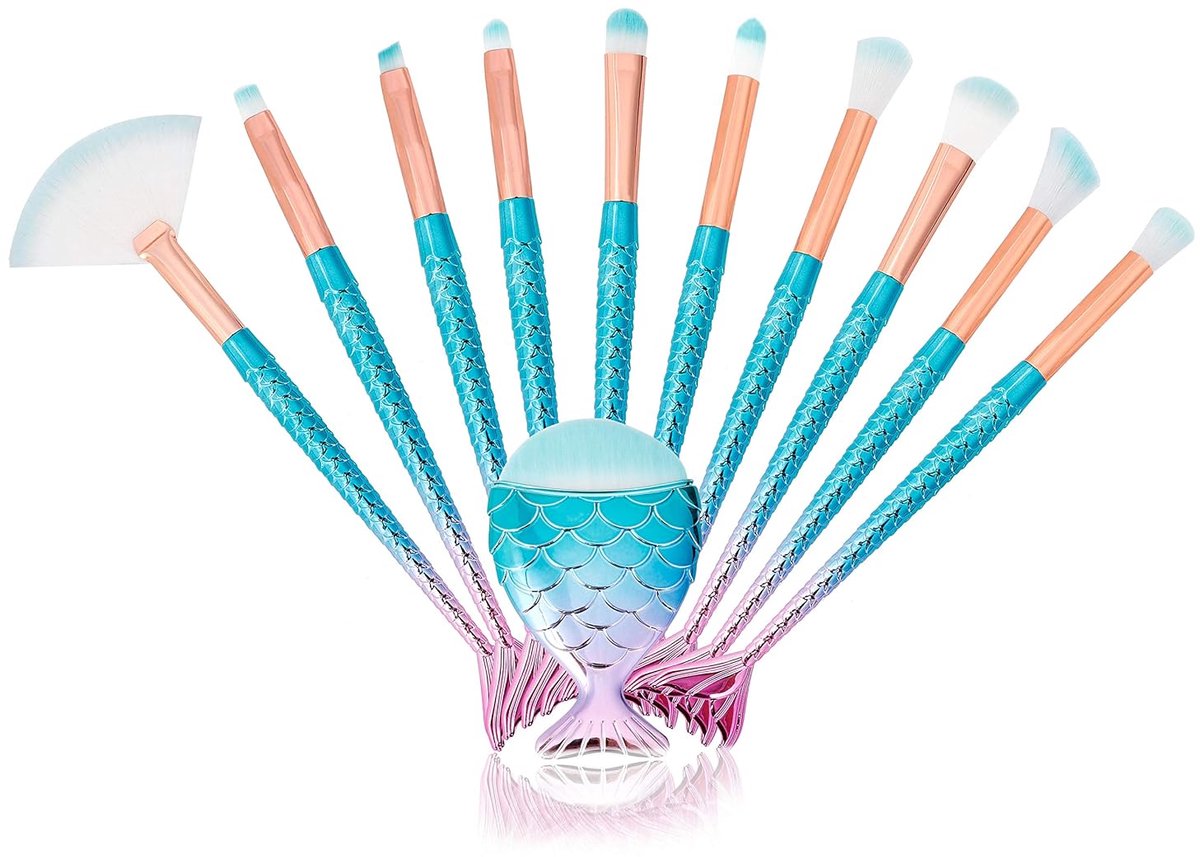 Makeup kwasten set - 3D zeemeermin - ultra-zachte haren - voor een perfecte uitstraling - ShopVlot