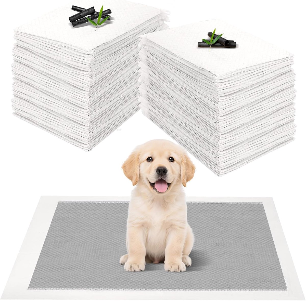 puppy pads 60x60 cm - absorbeert snel - voorkomt ongelukjes - ideaal voor puppy's - SnelShoppen