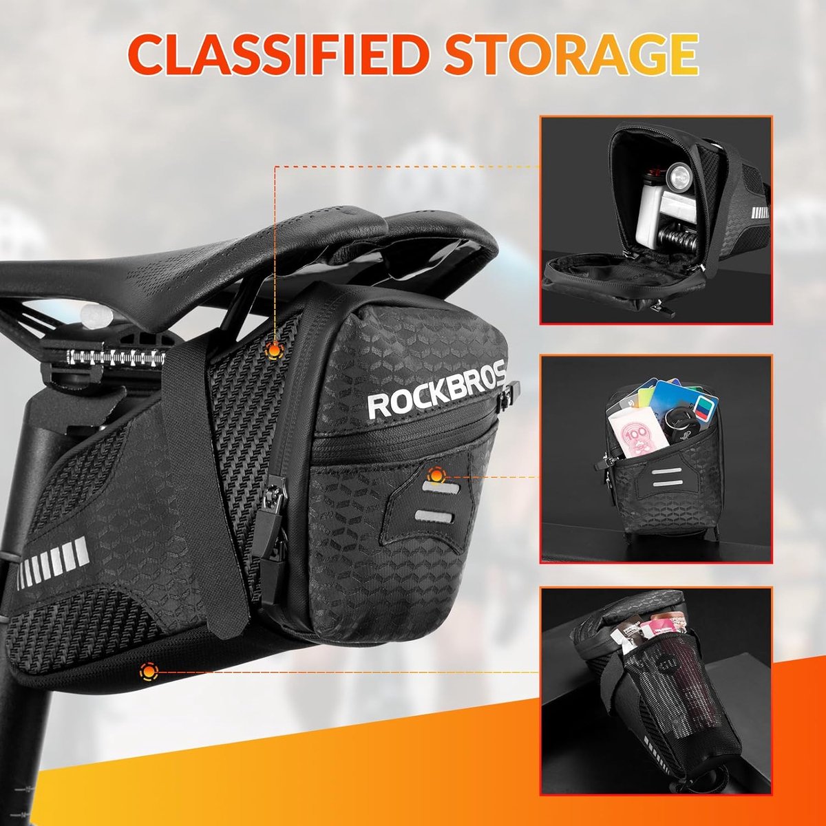 Fiets Zadeltas - Fietstas voor MTB Racefiets Vouwfiets - ca. 15L - Waterdicht