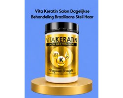 Vita Keratin Salon Hair Treatment – ​​Professionele Keratine Haarbehandeling – Intensief Herstel voor Beschadigd & Droog Haar – Glans, Zachtheid & Anti-Pluis - Diep Haarherstel voor Chemisch Behandeld Haar – Blij, Sterk & Gezond resultaat