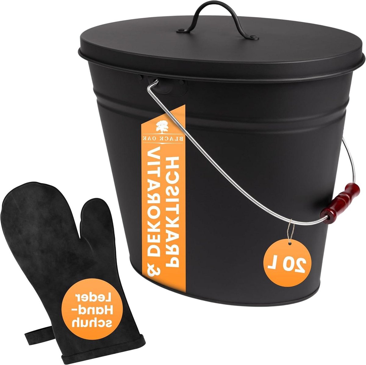 Asemmer - Kolennemmer - Opslag en transport - Verhoogde bodem - 20 liter - Zwart