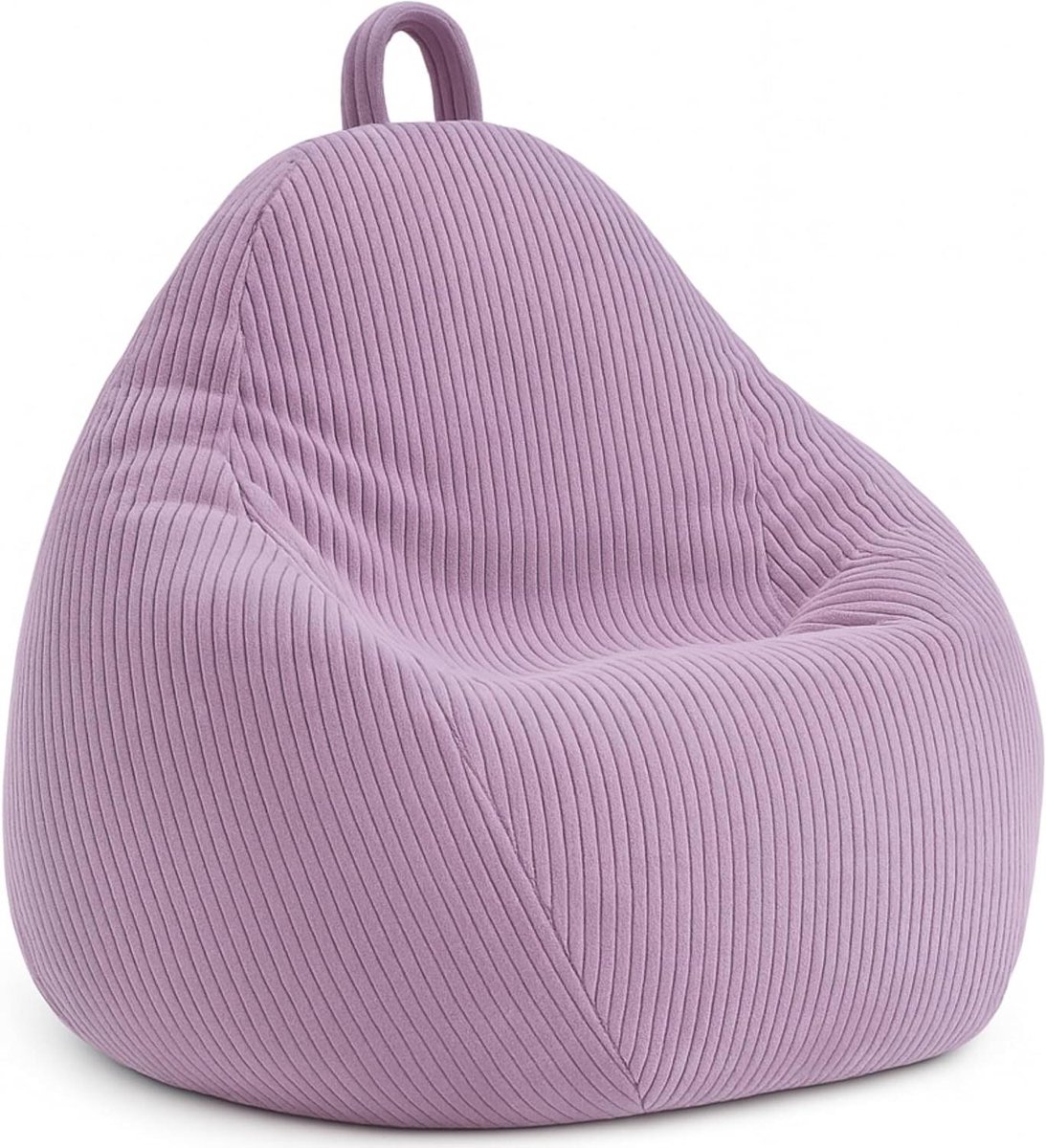 Zitzak Corduroy - Poef Ribstof - Ontspanning Thuis - Wasbare Hoes - 120 x 100 cm - Roze