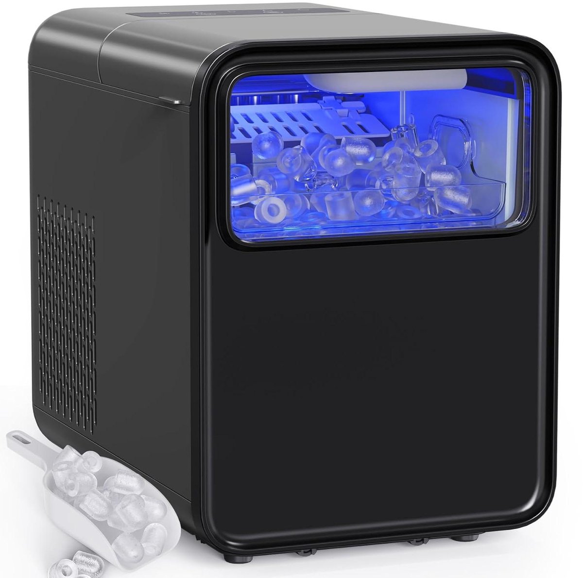 IJsmachine - IJsblokjes Maker - Dranken Koelen - Zelfreinigend Snel - 12 kg per dag - Zwart