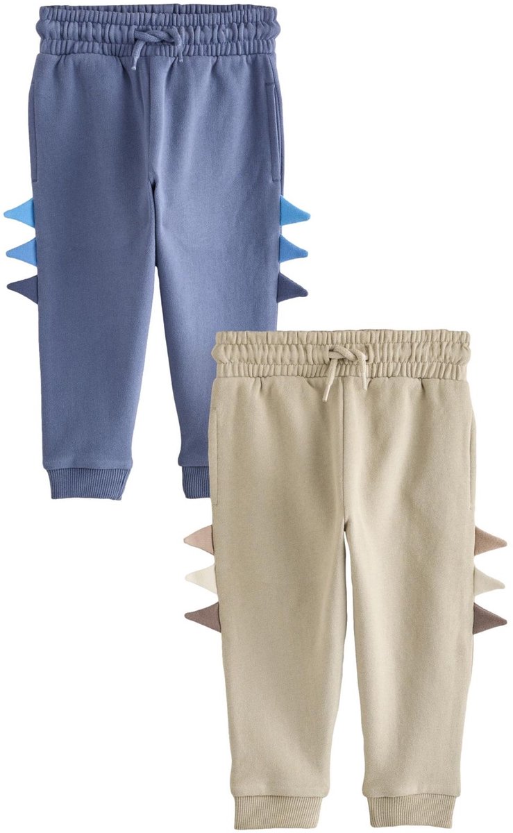 Next - Jongens - Set van 2 Dino Spike joggingbroeken - Blauw