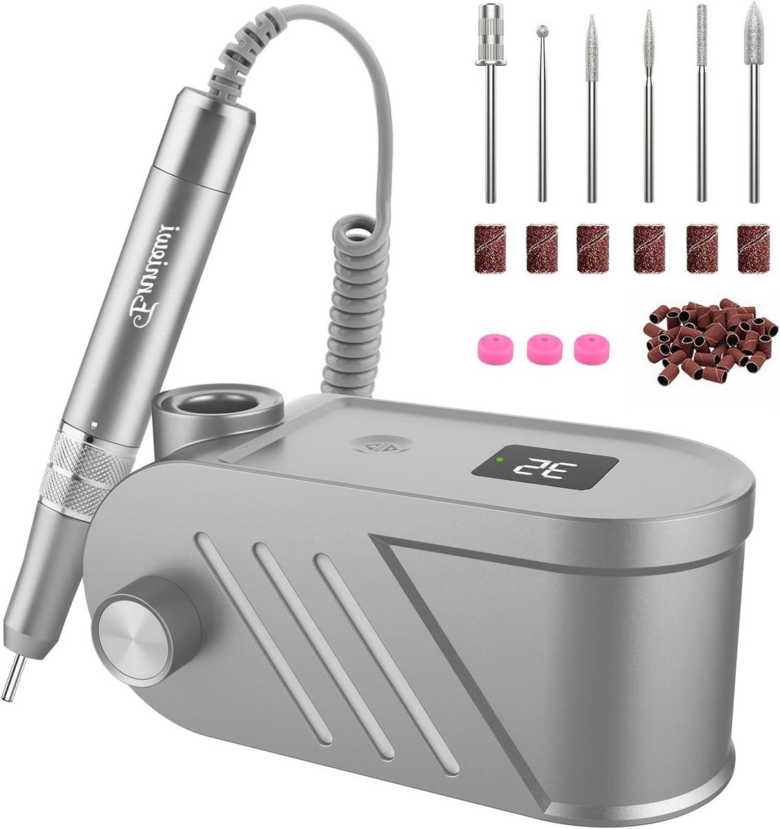 Nail Freeset - Manicure Pedicure - Nagels Bewerken - 35000 RPM Motor - 14 x 7 x 7 cm - Grijs
