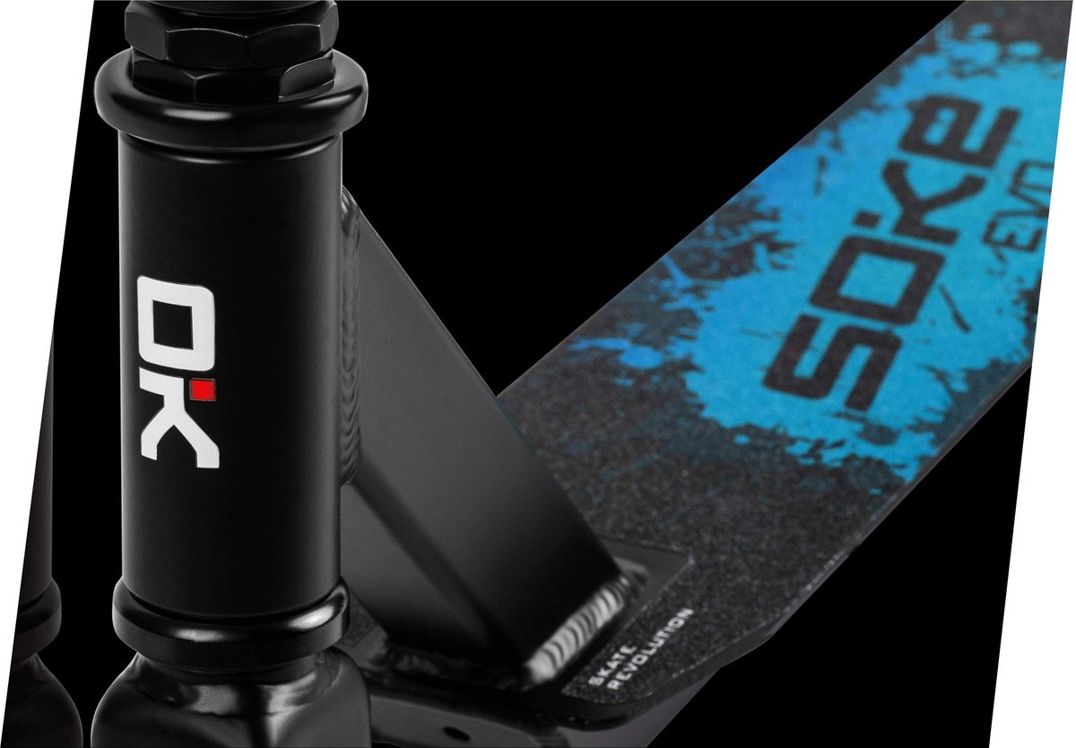 SnelShoppen - SOKE Evo Stunt Scooter voor Extreme Skateparken, ABEC-9 Koolstoflagers van Verchroomd Staal, PU-wielen 88A, Y-Bar Stuur met TPR-Handgrep