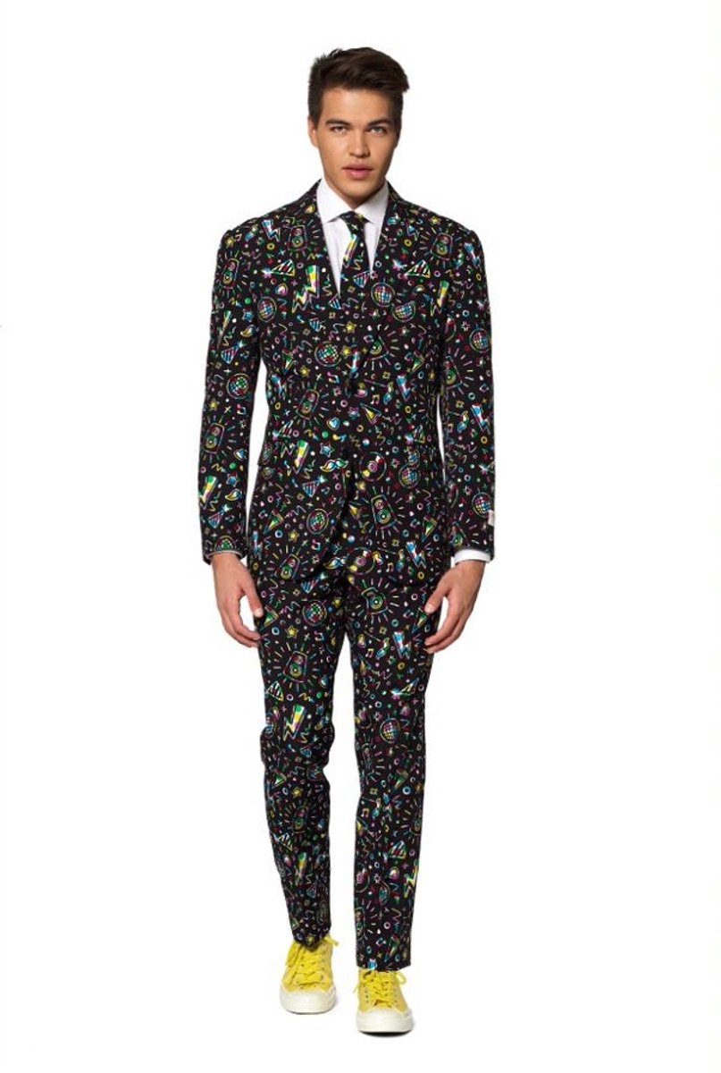 OppoSuits Disco Dude - Heren Kostuum - Disco Pak - Carnavalskleding - Maat 48