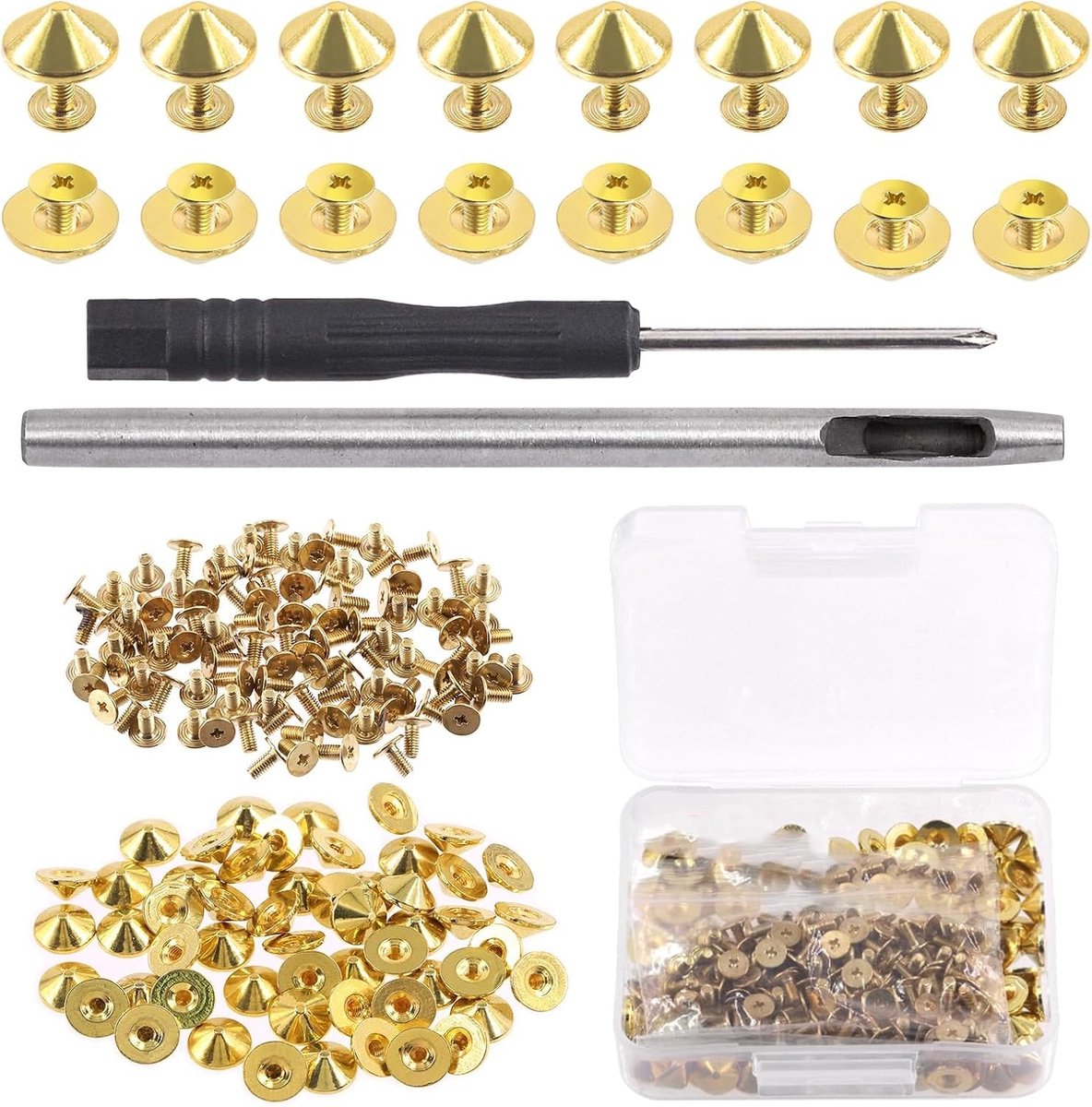 Punk Studs en Spikes voor Kleding, Schoenen en Leren Creaties - Perfect voor DIY Mode en Accessoires