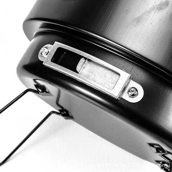 25cm Draagbare Ronde Barbecue BBQ Houtskool Grill met Handvat voor Buiten - Thuis Keuken BBQ - Picknick - Kamperen — afbeelding 3