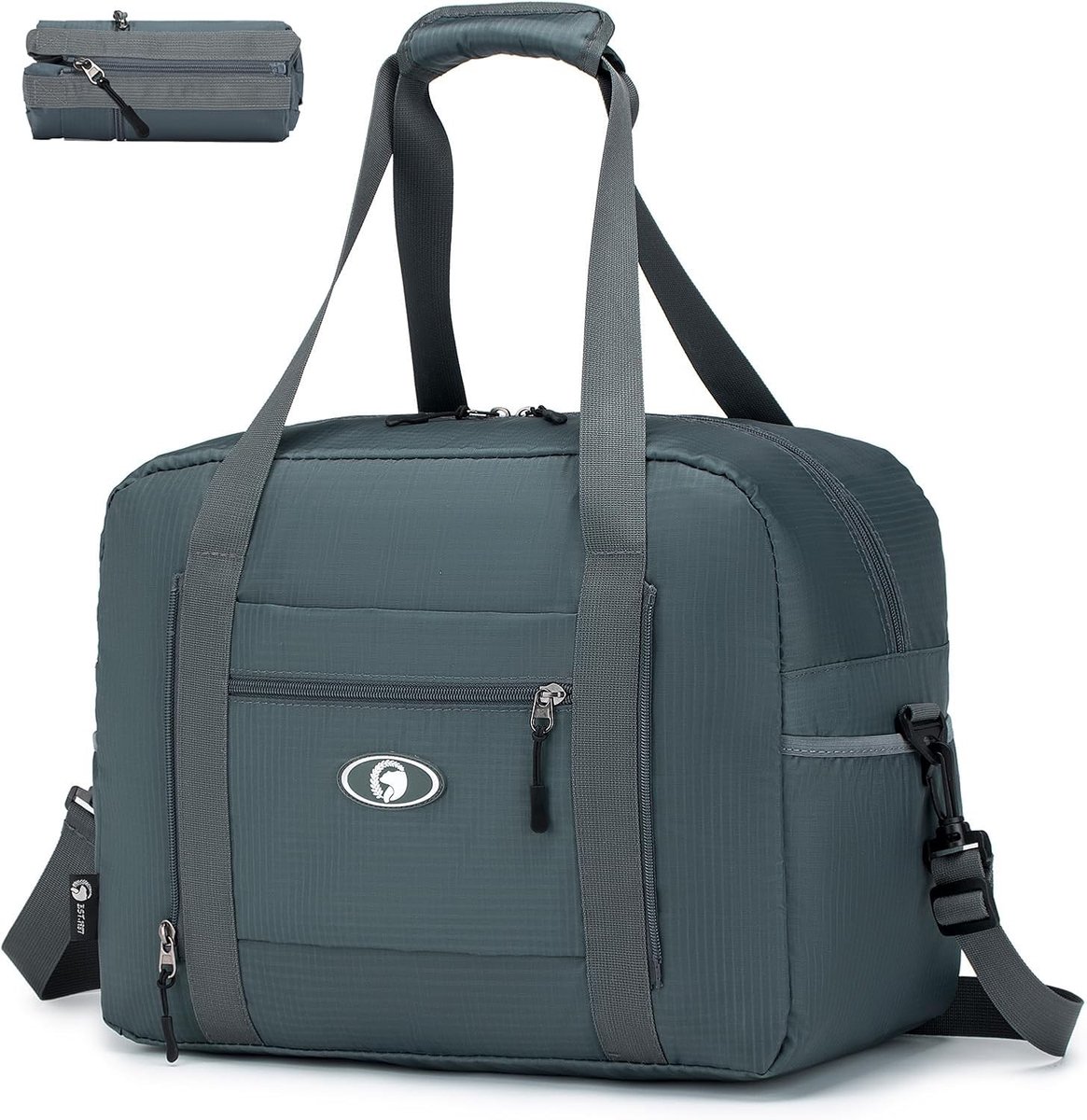 Vouwbare Reistas voor Handbagage 40x30x20 - Lichtgewicht Cabin Bag voor Vliegtuigreizen, Perfect voor Weekendjes Weg en Sportactiviteiten, Grijs