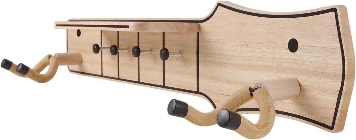 Gitaar Wandhaak - Gitaarhanger Hout - Instrument Opslag - Ruimtebesparend Ontwerp - 213 x 102 x 48 cm - Meerkleurig