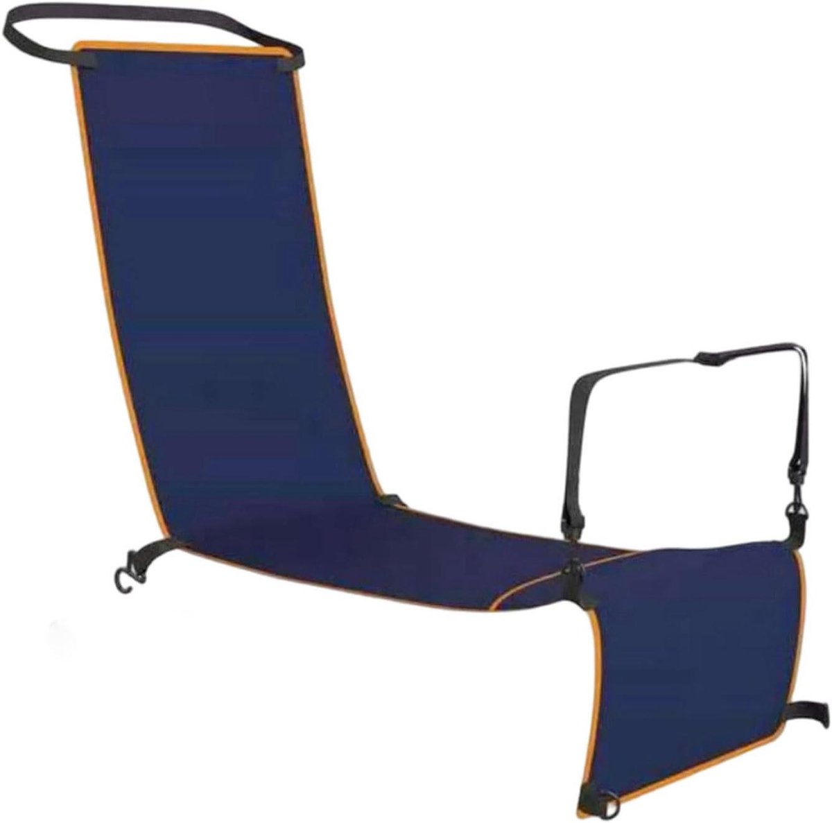 Vliegtuig voetensteun - Reis hangmat beensteun - Comfortabel reizen - Ergonomische kuitsteun - 150 x 41 cm - Zwart