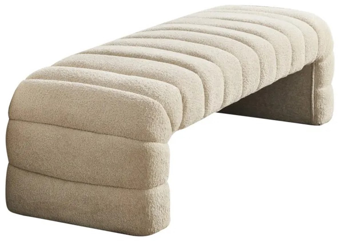 Emvae Bank - Halbank - Zitbank - Bedbankje - Chenille - 159 x 51 x 45 cm - Beige
