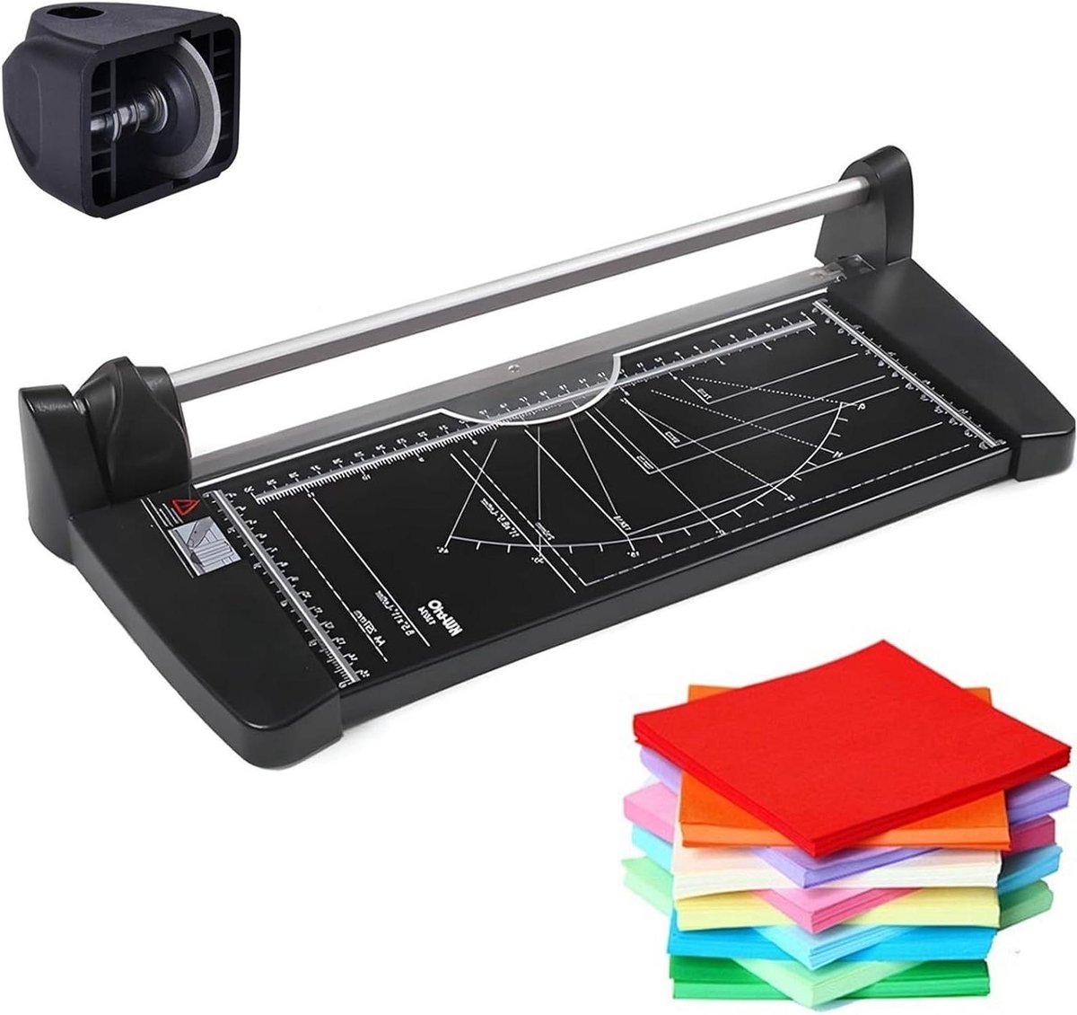 Handmatige Papiersnijder - Papier Snijmachine - Hobby & Kantoor - Roestbestendige Metalen Basis - 31.8 cm Snijbreedte - Zilver