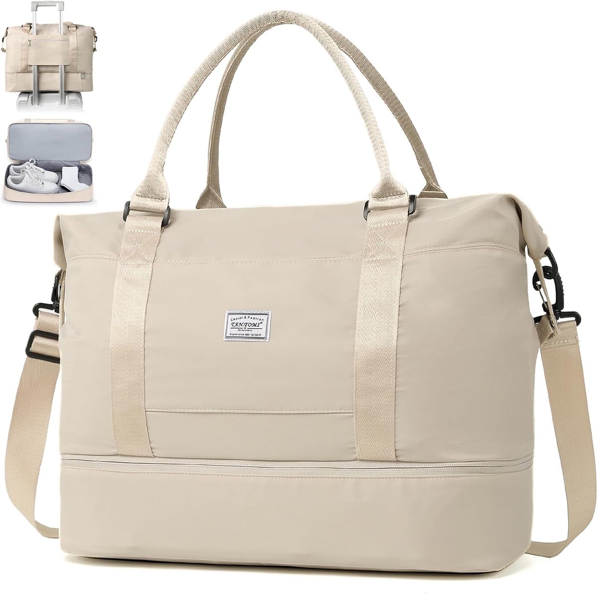 SnelShoppen - Travel Backpack 15.6 Inch Laptop Rugzak voor Mannen en Vrouwen, Dagrugzak, Vliegtuig Goedgekeurd met USB Oplaadpoort, Ideaal voor Reizen