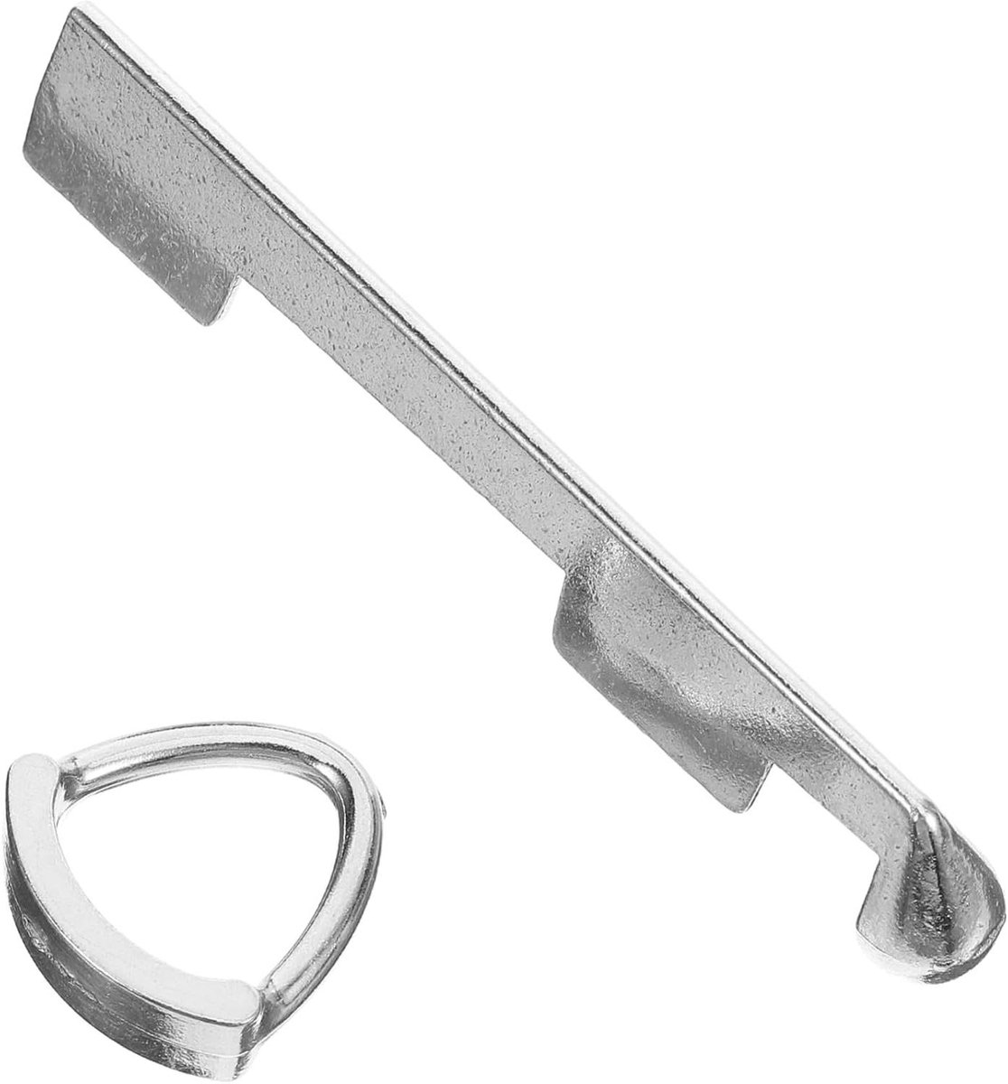 Keu Tip Klem - Biljart Accessoire - Keu Reparatie - Aluminium Materiaal - 11 cm Lengte - Zilverkleurig