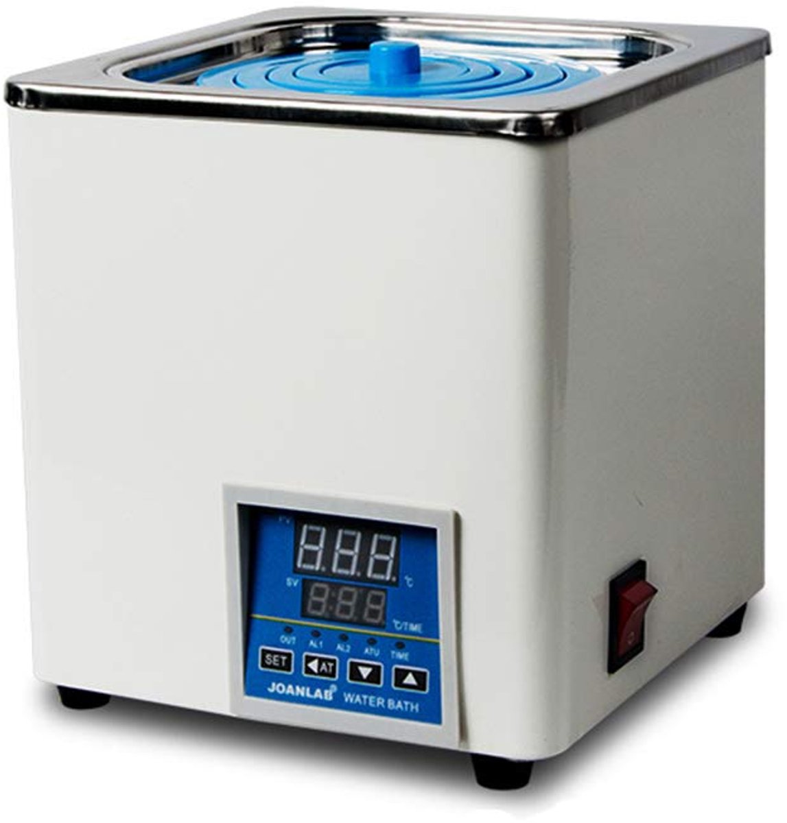 SnelShoppen - Laboratorium Waterbad 3 l, 300 W, Roestvrij Staal met Digitale Thermostaat ± 0,1 °C, Timer 0-99 min, LED-Display voor Laboratoria en Ond