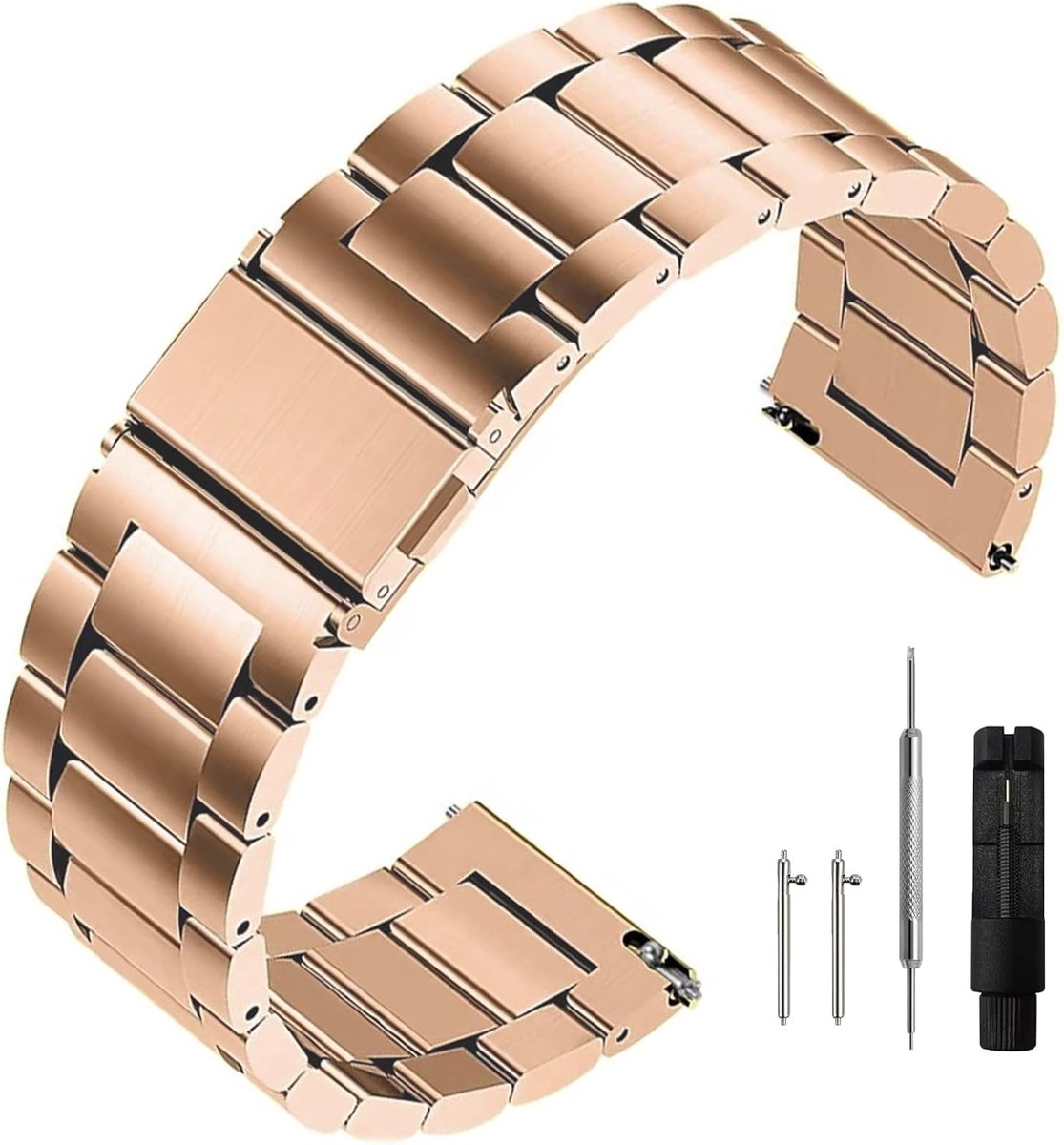 stalen horlogeband Quick Release Metalen 16mm 18mm 20mm 22mm 24mm Universele Klassieke Geborsteld Roestvrij Staal Horloge Armband Smart Horloge Vervanging Band Band voor Mannen
