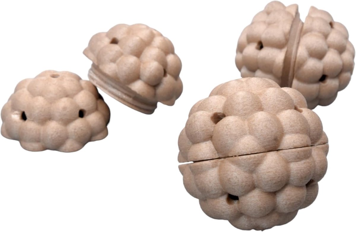 Set met 3 truffels voor hondentraining, hondenspullen van hout, PLA eieren, training, gemaakt in Italië