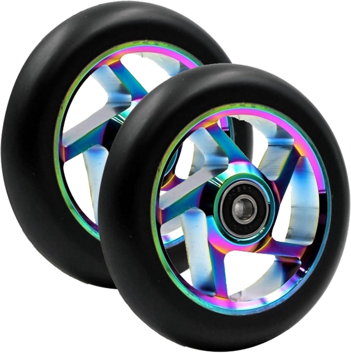 Vervangende Neo Pro wielen met 88A hardheid en ABEC-9 lagers, compatibel met Razor, Apollo, Cox Swain en de meeste freestyle- en stuntsteps