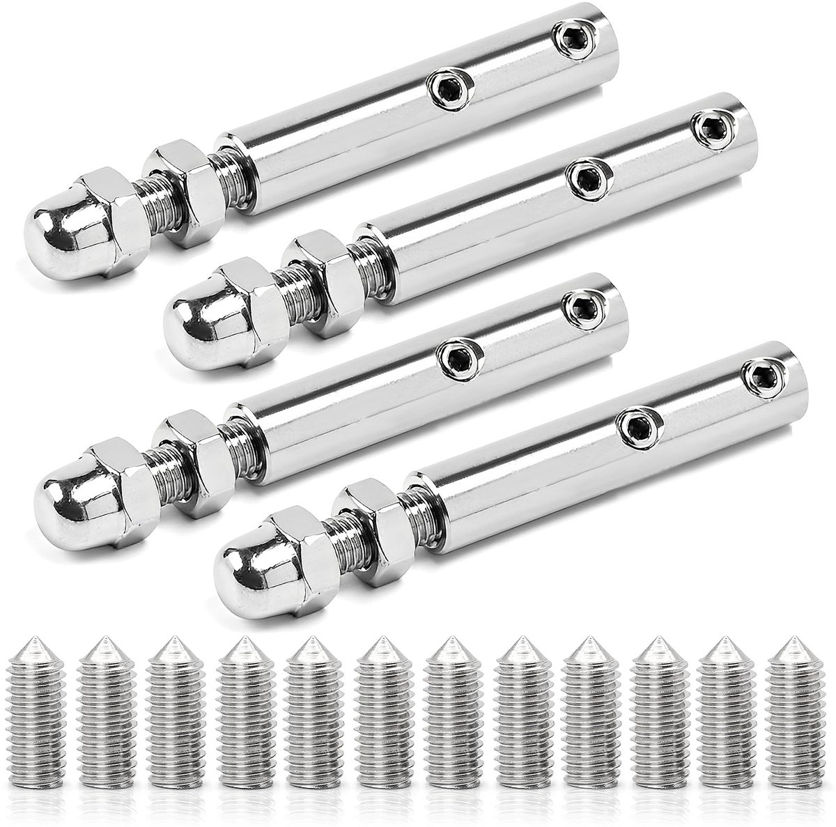 4 stuks kabelspanners roestvrij staal, schroefterminal voor draadkabel 6mm tot 4mm kabelspannergarnituur met draadstelpen kabelspanner spanterminal voor balustradevulling