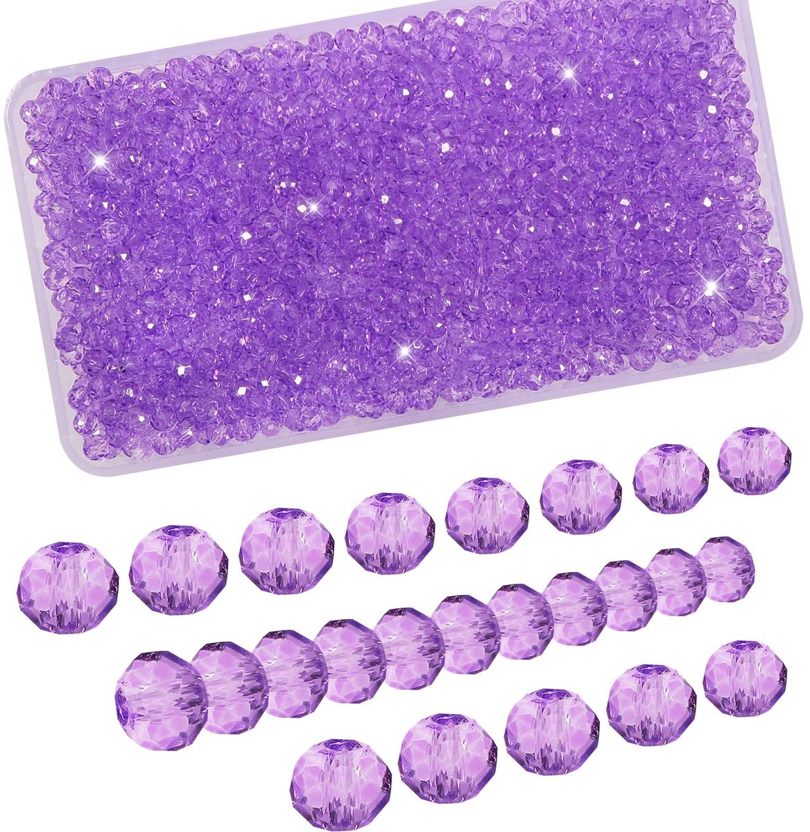 1000 stks Paars Kristal Glas Kralen Ronde Facet Spacer Ballen 4mm voor Sieraden Maken DIY Craft Project