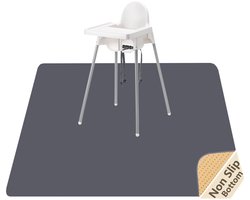 Kinderstoel/kunst/ambachten, WOMUMON wasbare spenen mat waterdichte anti-slip vloerbeschermer rommelige spatmat, morsmat voor huisdier (grijs)