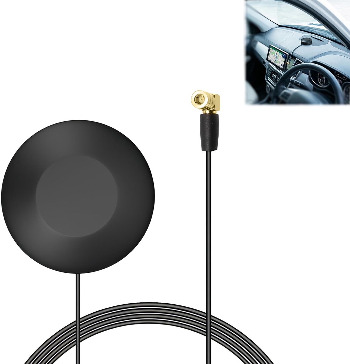 Car Antenne voor Digitale Autoradio met SMB-aansluiting, DAB Antenne met 3 m kabel, Digitale Radio Antenne Compatibel met Pioneer Kenwood JVC Alpine Pure