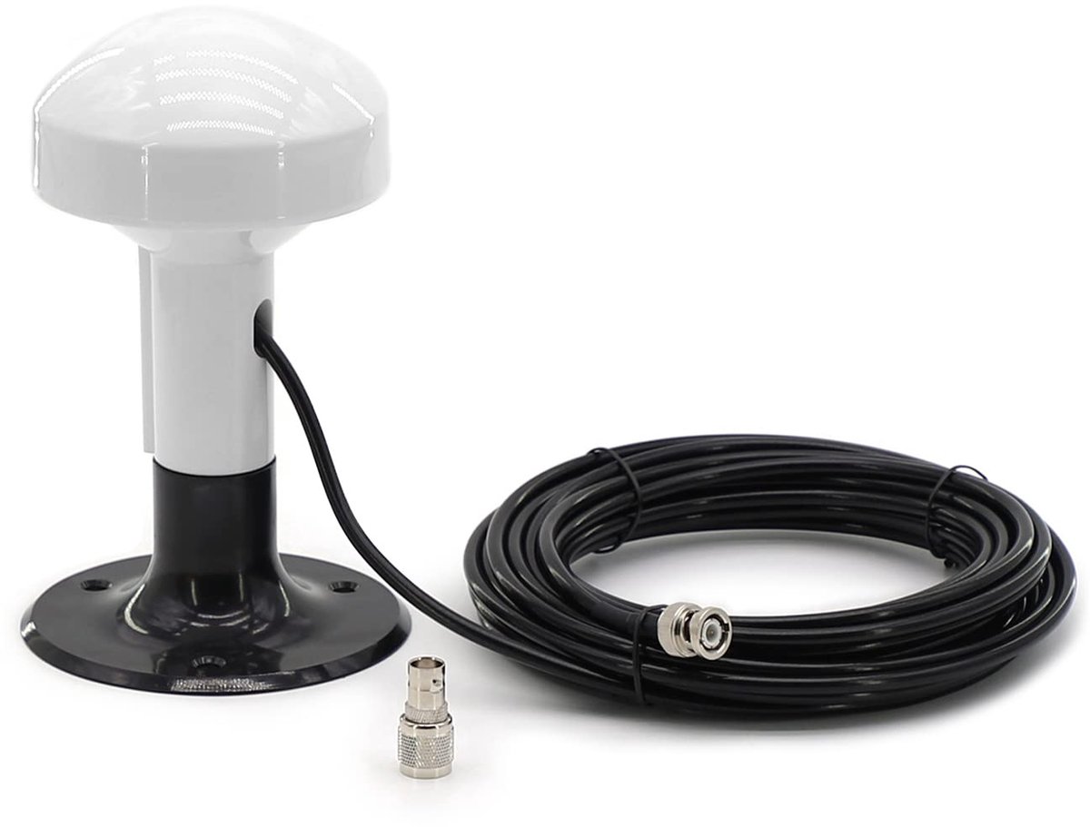 antenne voor Garmin GPSMAP GDU GNC NavTalk Pilot StreetPilot AIS Boot Navigatie Fishfinder Sondeontvanger + 26 voet TNC-kabel + BNC-adapter + montagebasis