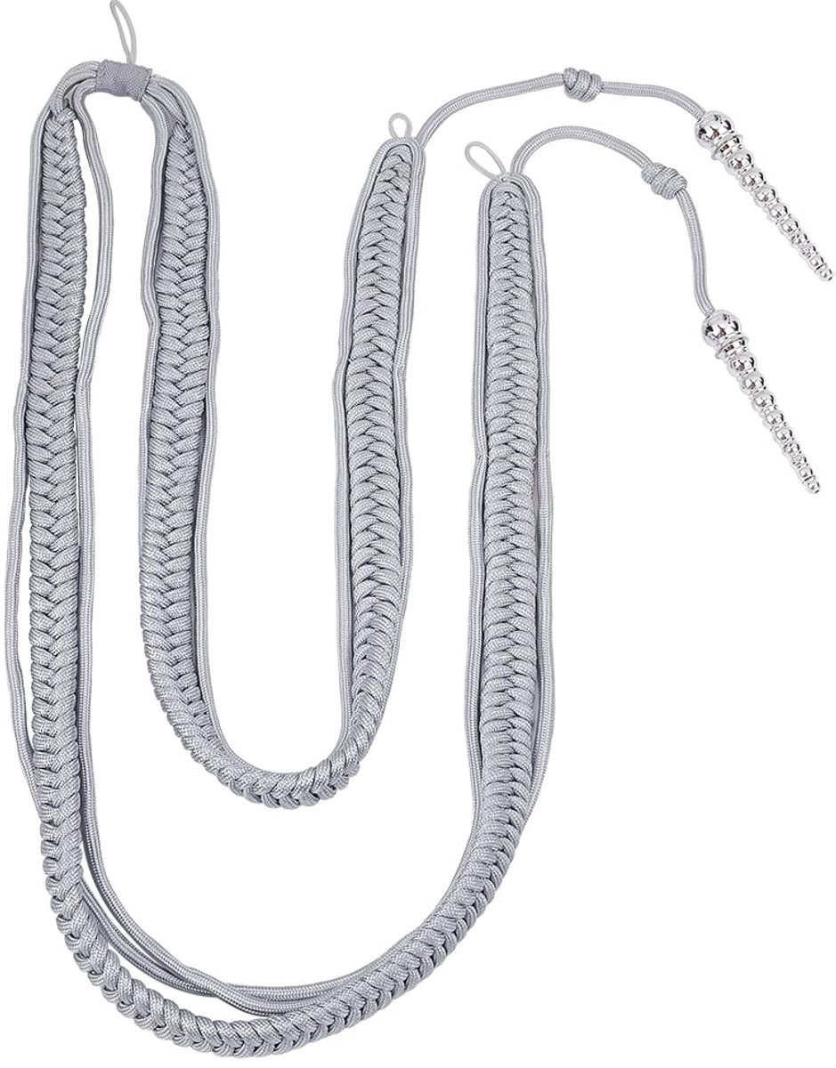Uniform Aiguillettes koord podiumprestaties schouders Aiguillette koorden traditioneel gevlochten schouder badge koord met glans hanger voor cosplay kostuum doe-het-zelf kleding decoratie,