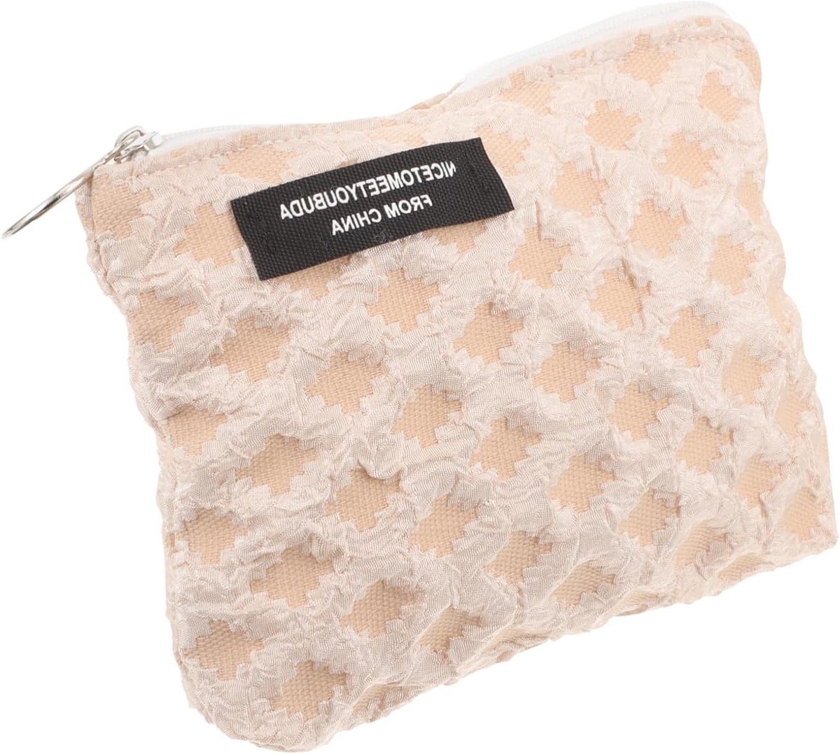 Sanitaire Napkin Tas - Hygiëne Pouch Organizer - Kleine Items Opbergen - Waterdicht Ontwerp - 15 x 12 cm - Beige