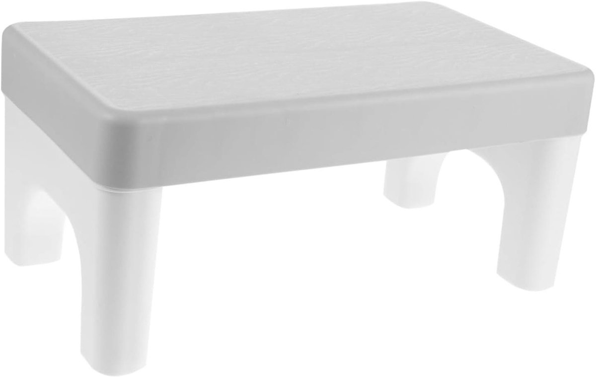 Toiletkruk - Kakkruk Voetenbankje - Comfortabel Toiletgebruik - Antislip Onderkant - 36.5x20.5x17cm - Wit