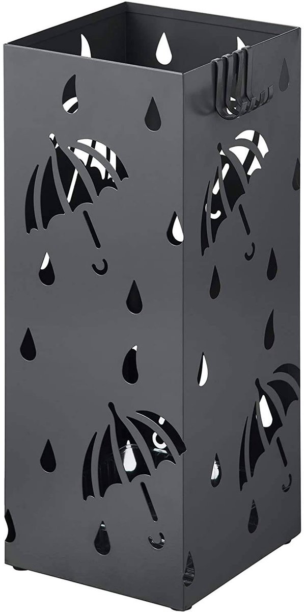 SureDeal® - Paraplubak - Rechthoekige wateropvangbak - 20x20x49 cm - Antraciet