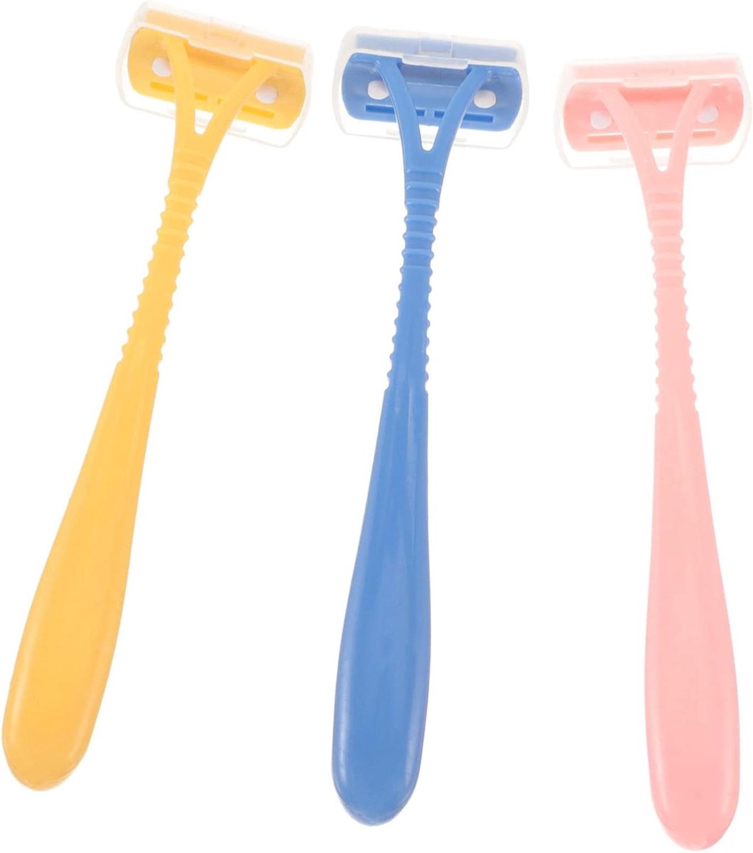 Dames Scheermesjes - Gezichtshaarverwijderaar Body Trimmer - Glad Scheren - Vermindert Huidirritatie - 3 Stuks - Diverse Kleuren