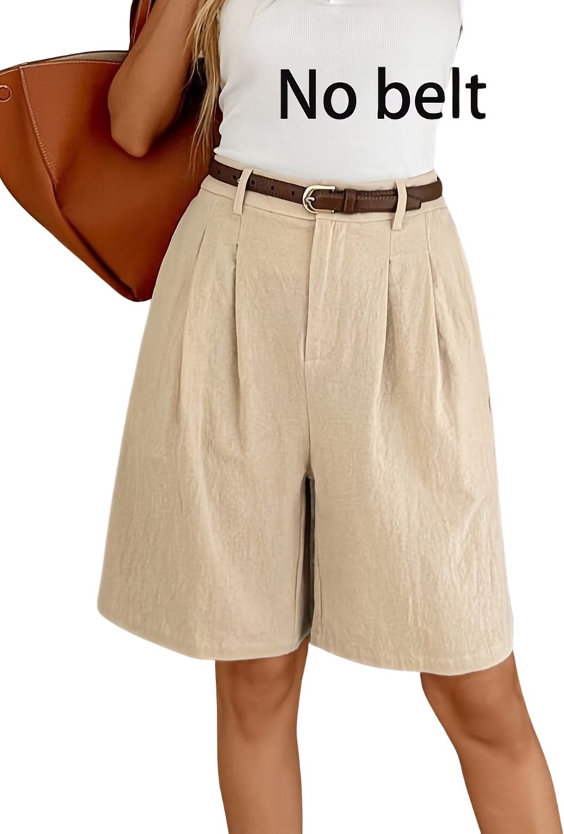 Currero Korte Broek Dames Spijkerbroek Met Zakken Volwassenen Meisjes Shorts Creme