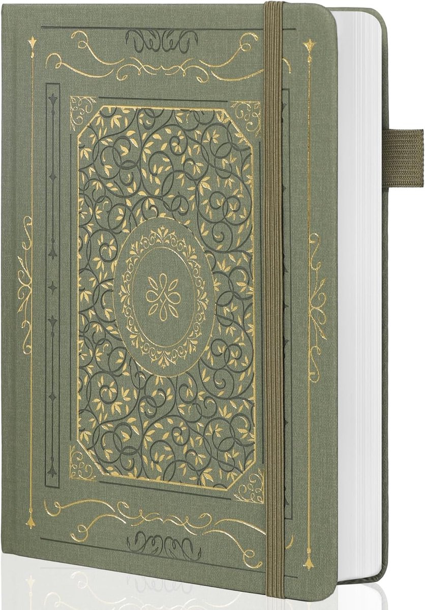 Gelinieerd Notitieboek, 100 g/m² Dik Papier, Hardcover College Ruled Journals voor Vrouwen Mannen, 320 Genummerde pagina's, voor Reizen, School en Kantoorgebruik