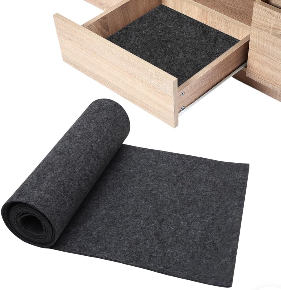 Stof per meter, 40 x 250 cm, zakvilt, decoratievilt, viltmat, polyester, viltrol, viltmatten om op maat te snijden, knutselvilt voor doe-het-zelf viltonderlegger