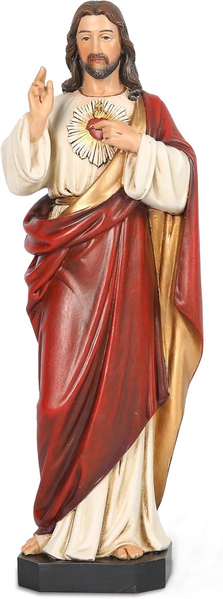 Katholiek Heilig Hart van Jezus standbeeld, Katholiek Colletable Figurine, Religieus geschenk, 10" H, handgemaakt door Buildclassic