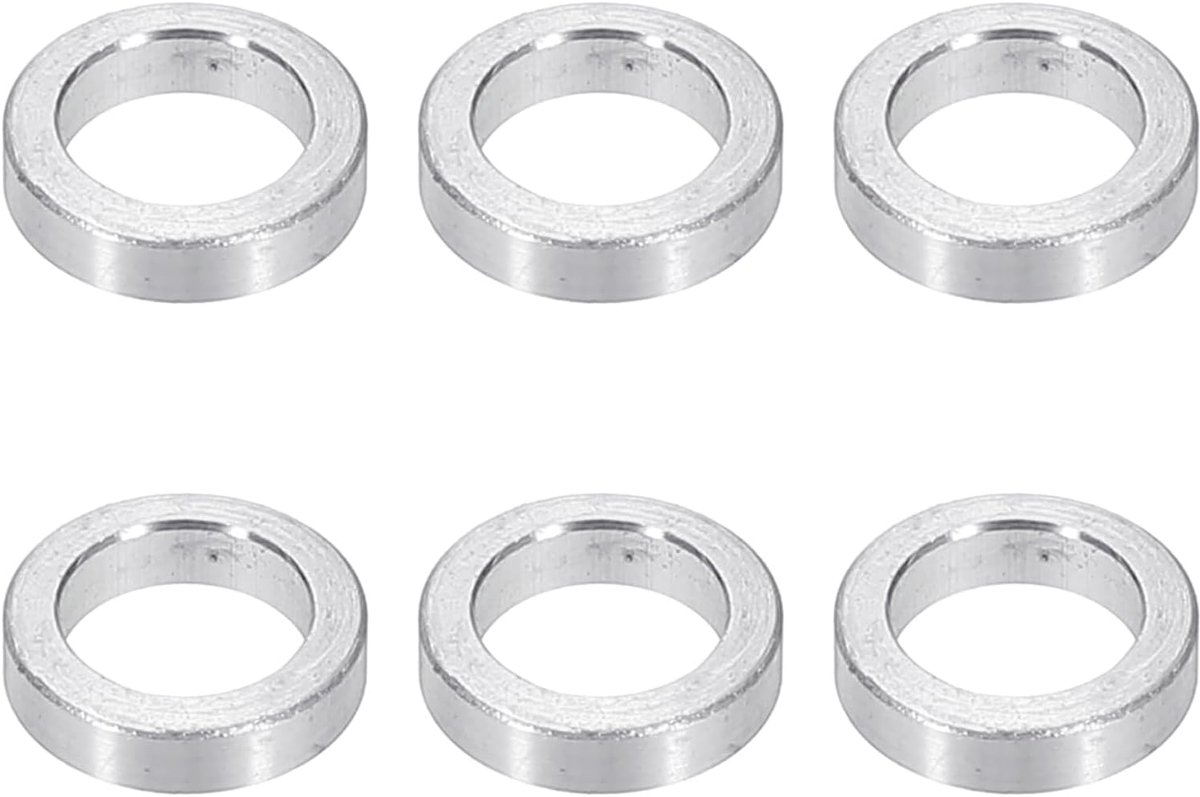M8 Aluminium Spacers, 6 Stks Metalen Spacers Aluminium 8.2mm ID x 12mm OD x 3mm L Aluminium Spacer Schroef Standoff Ronde voor 5/16 of M8 Schroefbouten