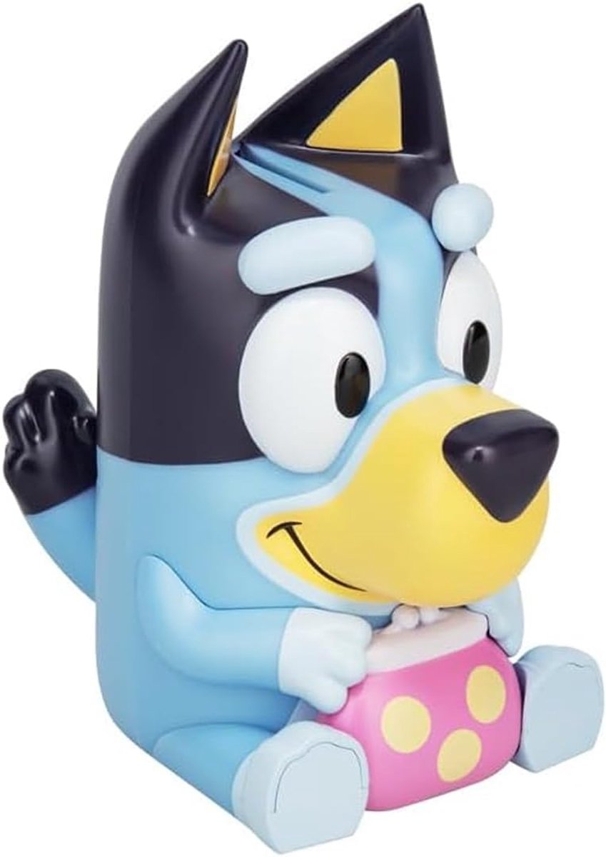 Bluey Spaarpot met geluid, officieel gelicentieerde tv-show, spaarvarken voor kinderen, kamerinrichting, kleuterschool, huishoudelijke artikelen, interactieve manier om te besparen, multi