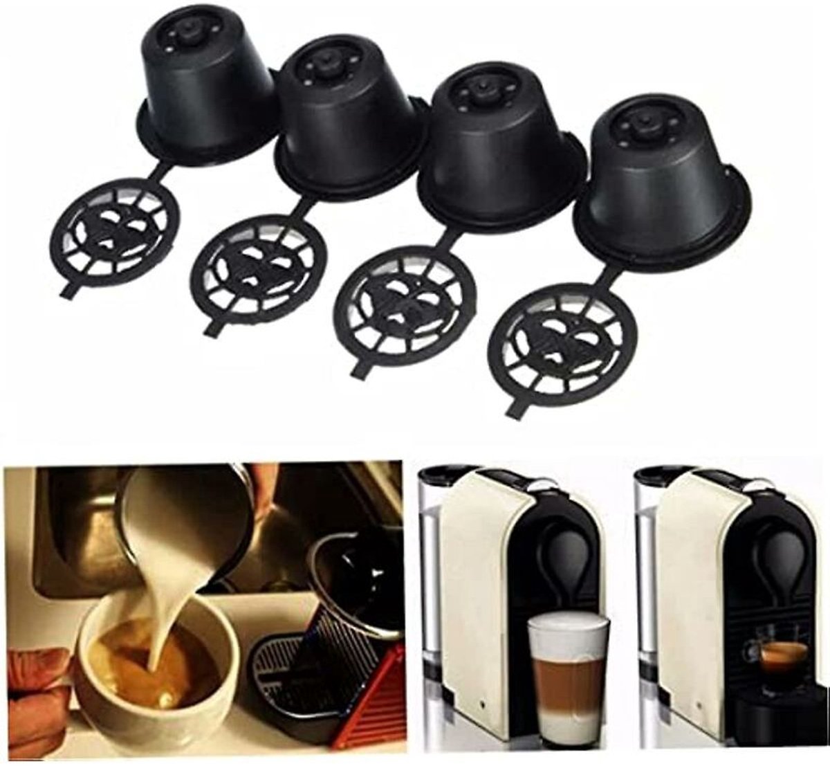 Herbruikbare koffiecapsules (6-delige set, navulbaar)
