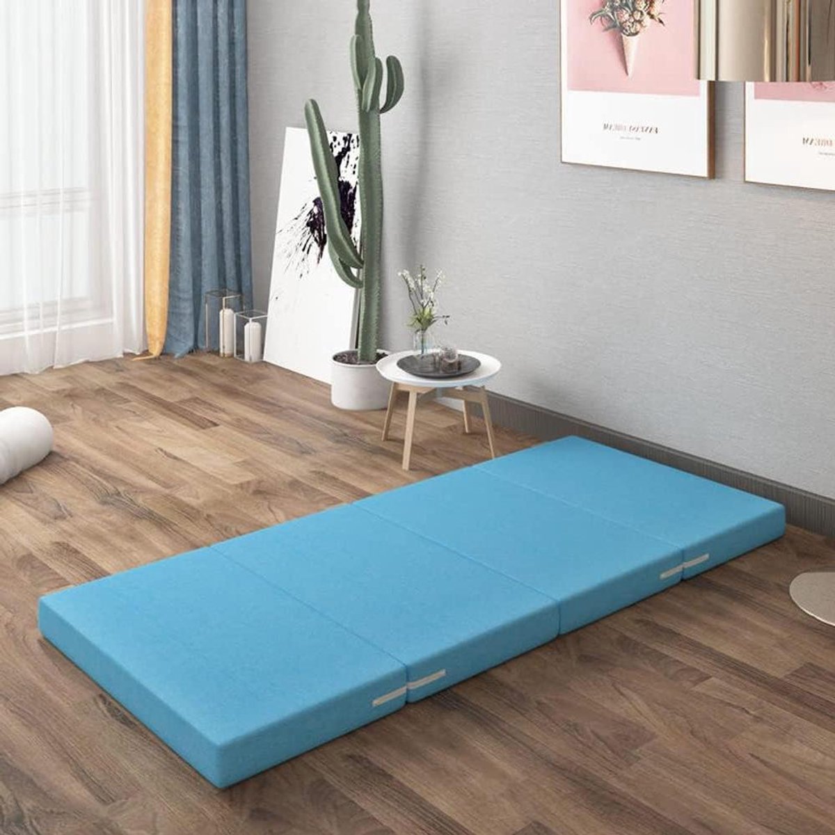 Vouwmatras Schuim - Gastenmatras Slaapmat - Logeren en Ontspannen - Afneembare Wasbare Hoes - 60 x 200 x 10 cm