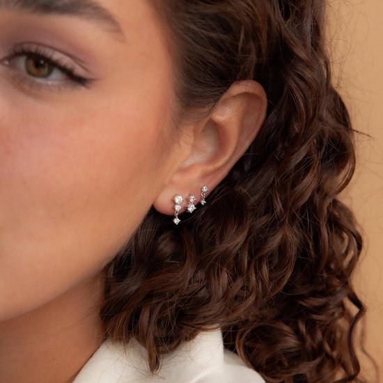 9 stuks Flat Back oorbellen voor dames, roestvrij staal, zonder schroefdraad, 20 g, 8 mm push-in neussteker met zirkonia, helix, tragus, conch, daith, rook, cartilage, lippen, labret, piercing — afbeelding 4