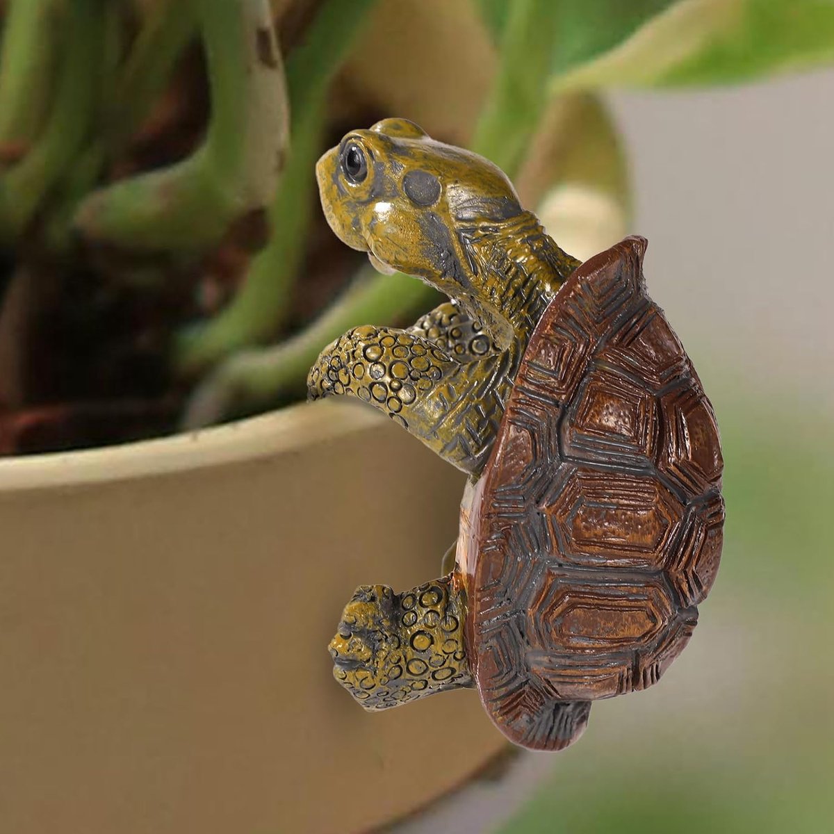Bloempothanger in de vorm van een schildpad, klimende schildpadfiguren om bloempotten op te hangen schildpadbeeldje, bloempot, hugger voor tuindecoratie, vaas, decoratie