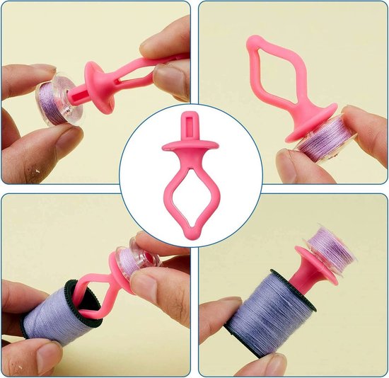 40 stuks garnspoelhouders, spoelhouder spoeldraadhouder, houdersclips bobijnhouder spoelhouder garnrollenhouder clips spoelhouders naaimachinetoebehoren — afbeelding 5