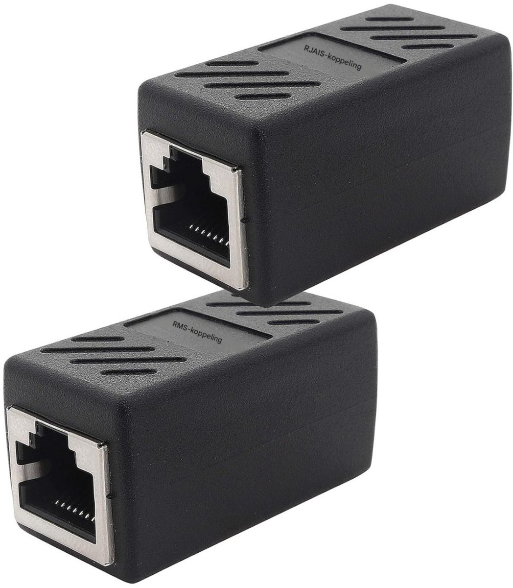 SSTRWGOOD RJ45-koppeling Cat7 - 2-pack - CAT6-koppelingsconnector - LAN-connector - Geschikt voor LAN-kabels, LAN-kabelverlengstukken, netwerkkabels en Ethernet-patchkabels - Ondersteunt Cat 7-, Cat6-, Cat5- en Cat5e-kabels