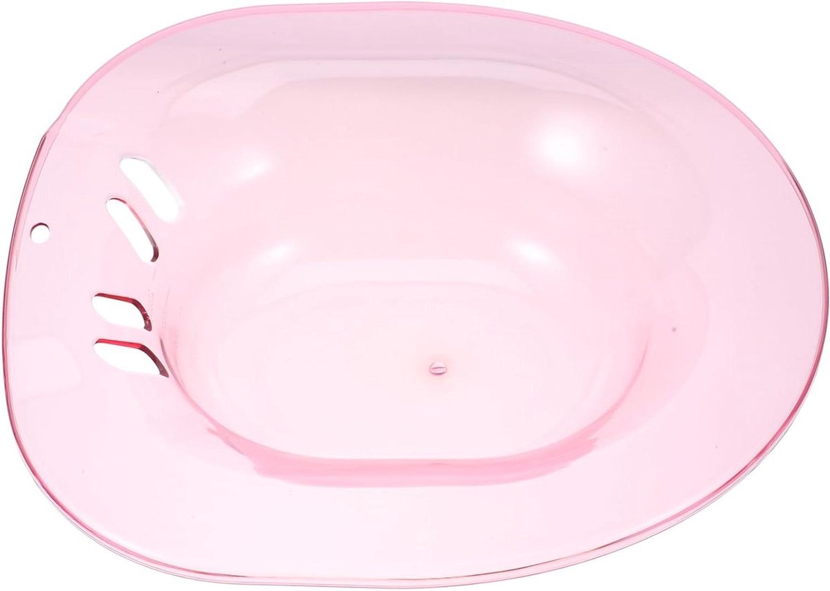 Zitbad Kom - Bidet Toilet - Hygiënisch Reinigen - Ergonomisch Ontwerp - 38.2 x 35.5 x 10 cm - Roze