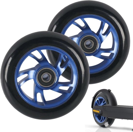 Scooter Wielen - Reservewielen Set - Freestyle Rijden - Aluminium Kern - 100 mm - Zwart